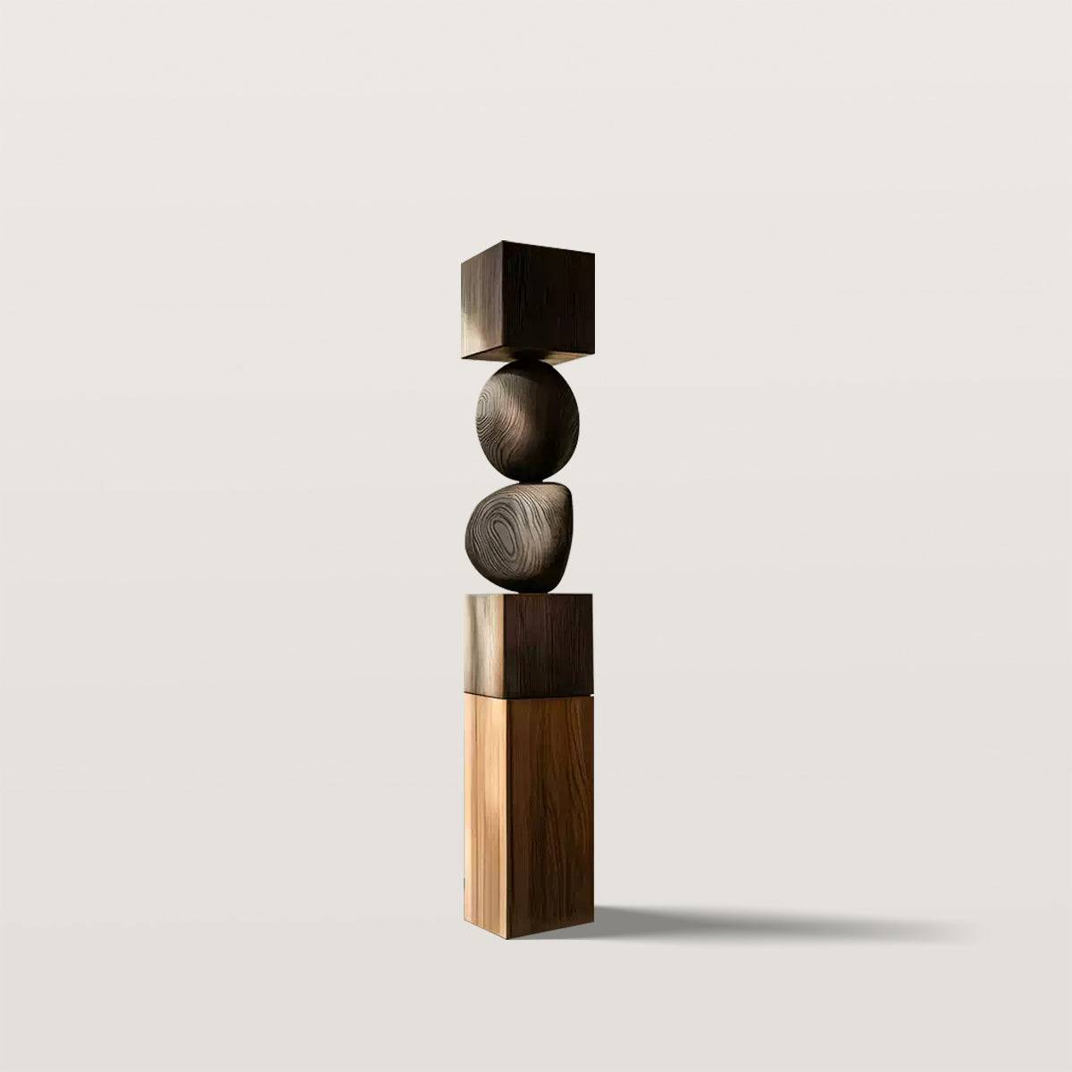 Basergy Modern Abstract Wooden Art Sculpture