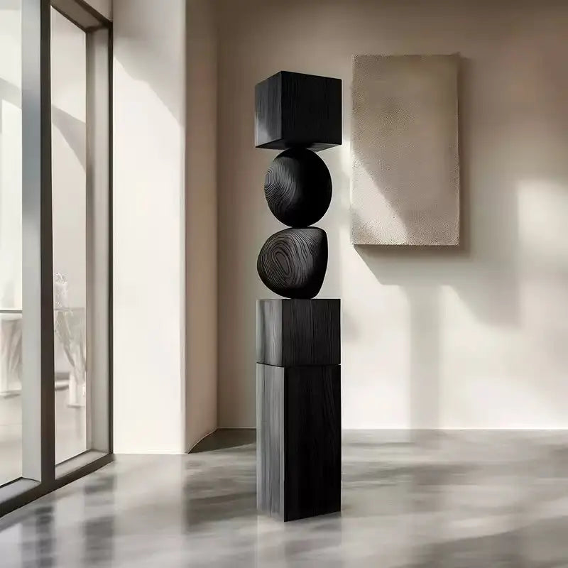 Basergy Modern Abstract Wooden Art Sculpture