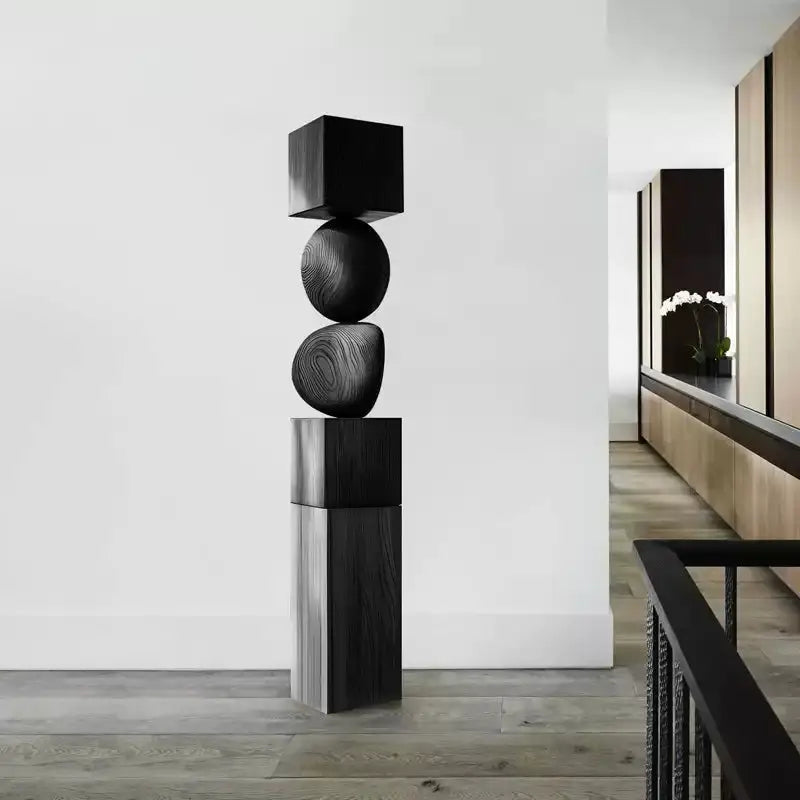 Basergy Modern Abstract Wooden Art Sculpture