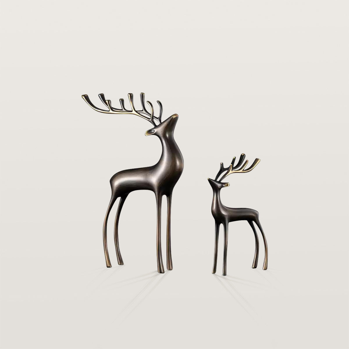 Basergy Bronze Deer Desktop Ornament for Office and Home Decor