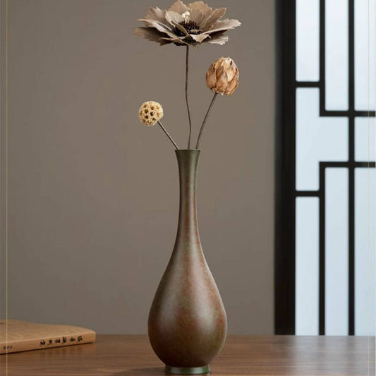 Basergy Bronze Decorative Vase for Living Room
